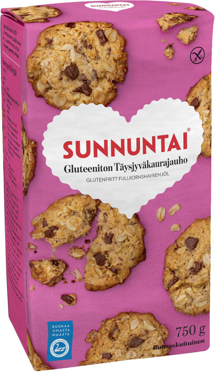 Sunnuntai GluteenitonTäysjyväkaurajauho 750g