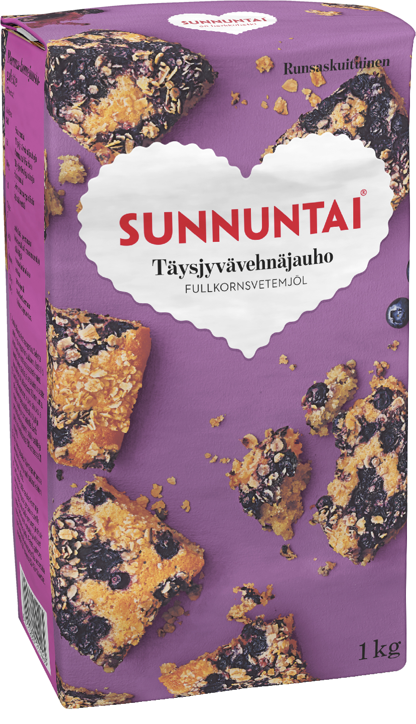 Sunnuntai Täysjyvävehnäjauho 1kg