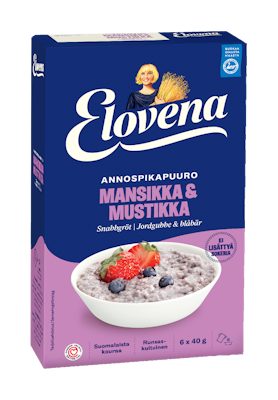 Elovena 6x40g mustikka mansikka