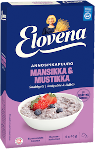 Elovena 6x40g mustikka mansikka