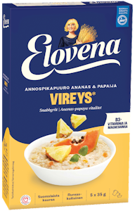 Elovena Annospikapuuro ananas & papaija vireys 5x35g