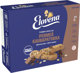 Elovena 6x30g tumma suklaa pehmeä kaurapatukka