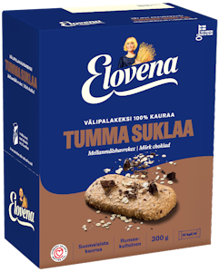 Elovena välipalakeksi 10x30g tumma suklaa