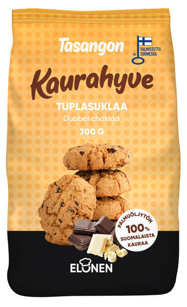 Tasangon kaurahyve tuplasuklaa pikkuleipiä 100% kaura 300g