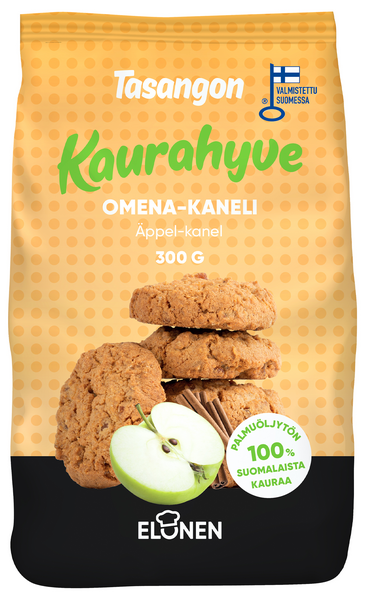 Tasangon kaurahyve omena-kanelipikkuleipä 100% kaura 300g