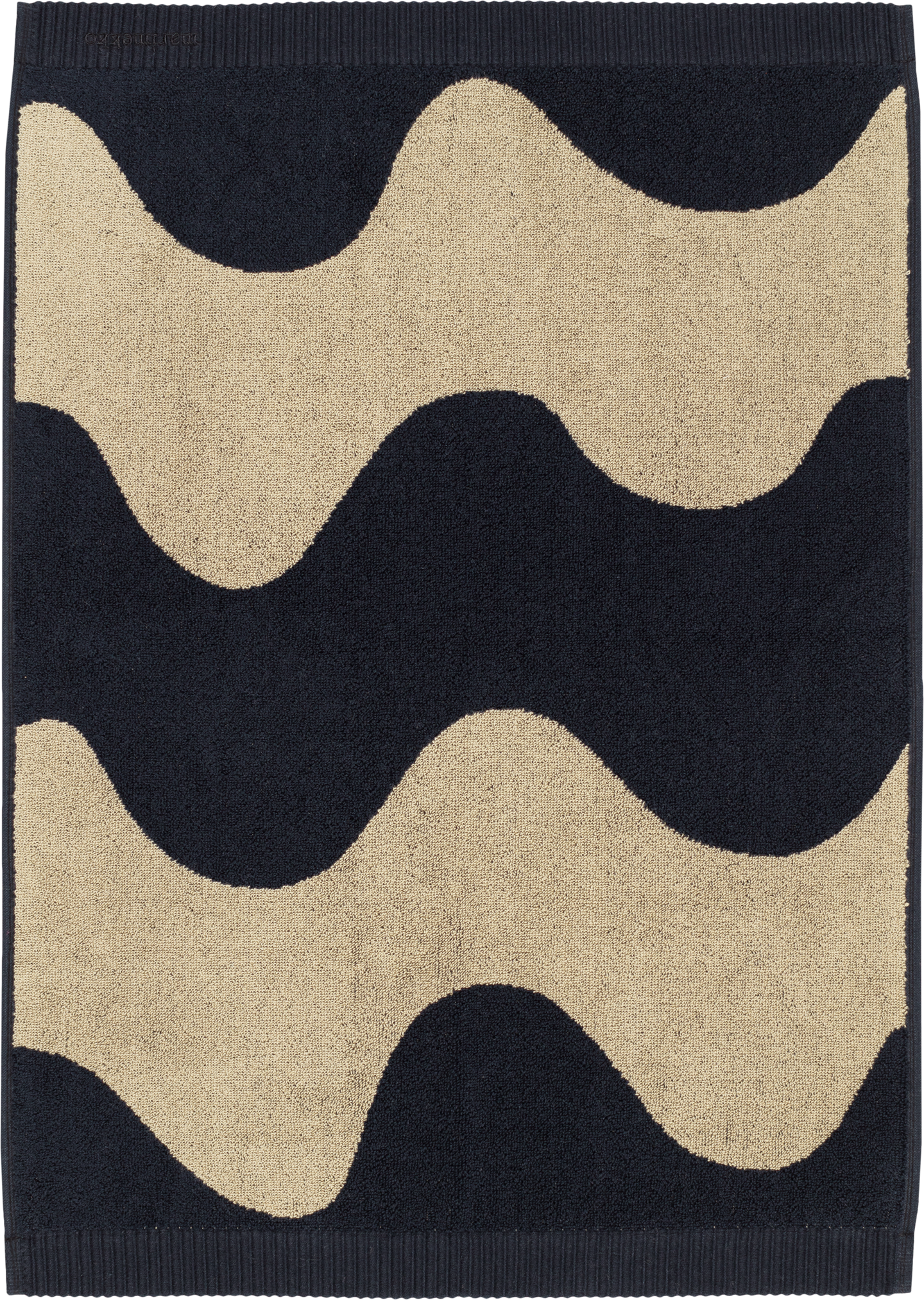 Marimekko Lokki käsipyyhe 50 x 70 cm musta-beige
