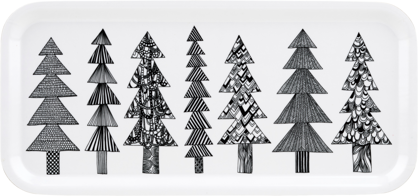 Marimekko Kuusikossa tarjotin 15 x 32 cm musta | K-Ruoka Verkkokauppa