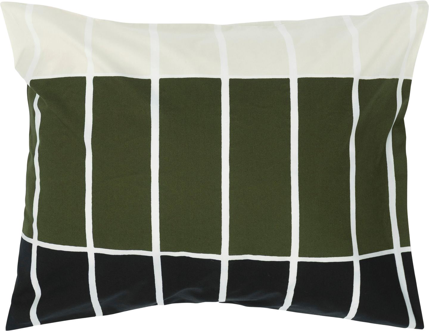 Marimekko Tiiliskivi tyynyliina 50x60 cm 2kpl/pakkaus vihreä-musta-vaalea beige