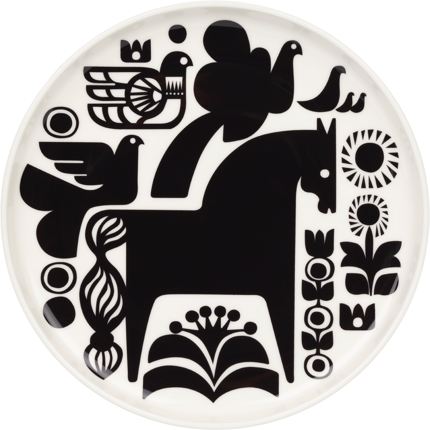 Marimekko Kanteleen kutsu lautanen 20 cm musta