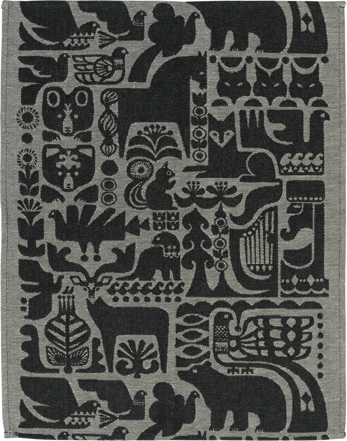 Marimekko Kanteleen kutsu laudeliina 46x60 cm musta-vaalea beige