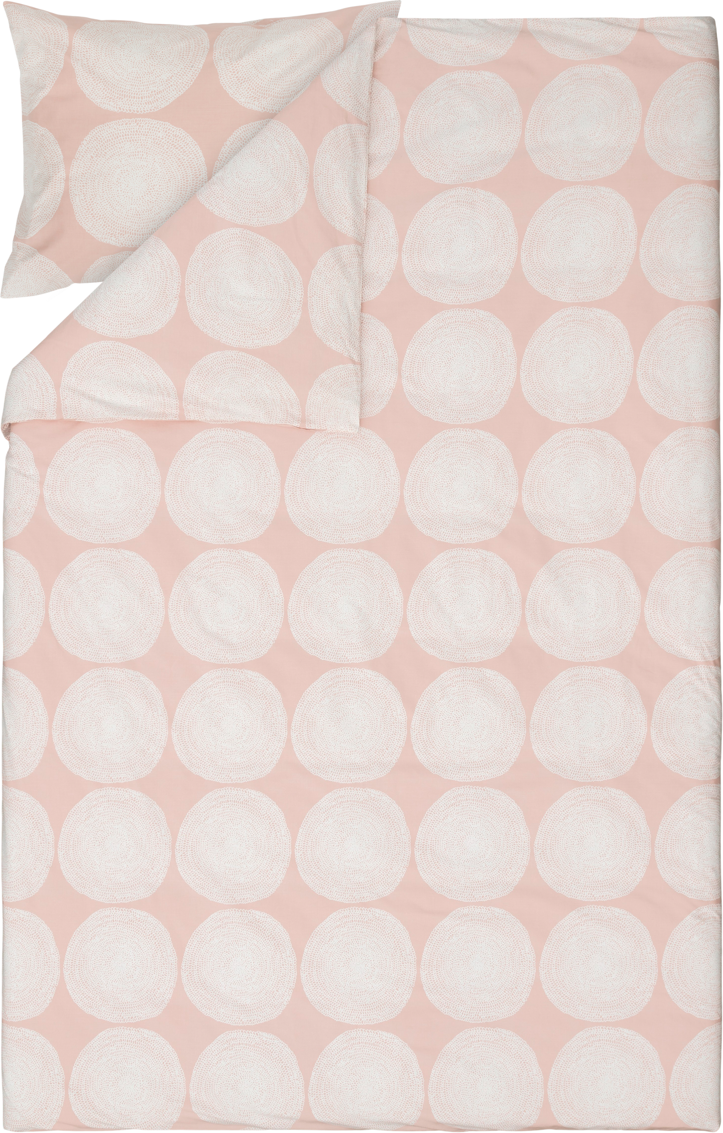 Marimekko Mustapippuri pussilakanasetti 150x210 cm vaaleanpunainen-luonnonvalkoinen