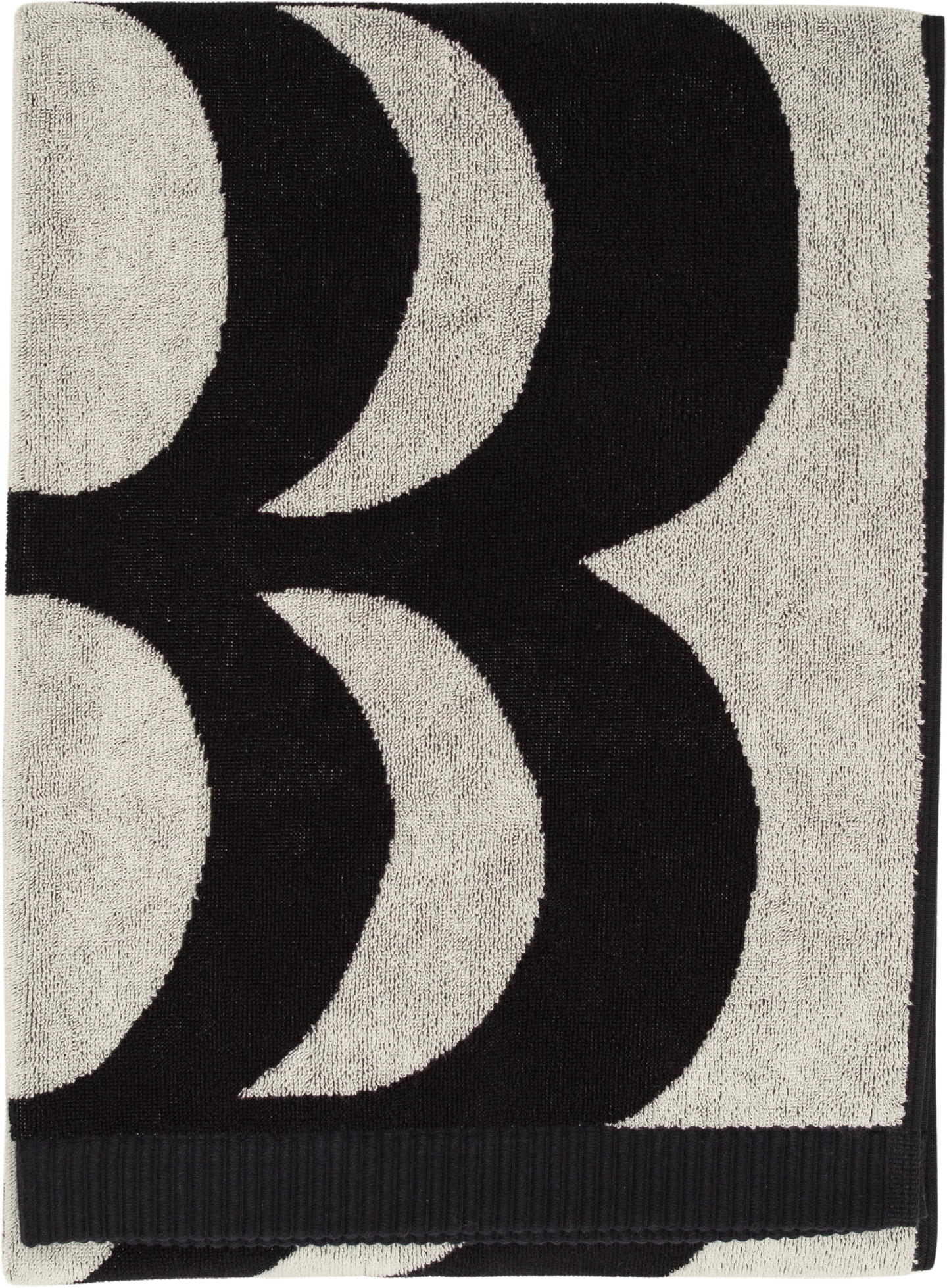 Marimekko Kaivo kylpypyyhe 70x140 cm luonnonvalkoinen-musta