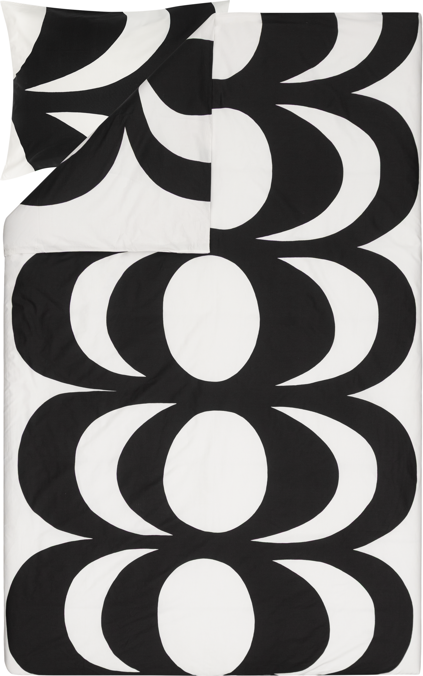 Marimekko Kaivo pussilakanasetti 150x210 cm valko-musta