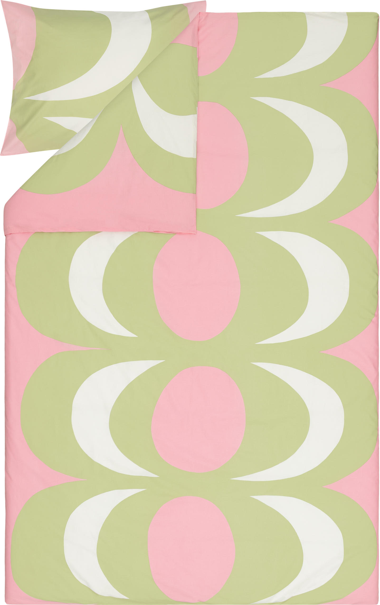 Marimekko Kaivo pussilakanasetti 150x210 cm vaaleanpunainen-vihreä