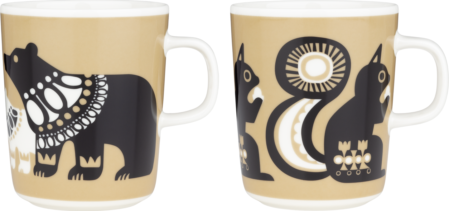 Marimekko Kanteleen kutsu muki 2 kpl pakkaus 2,5 dl beige