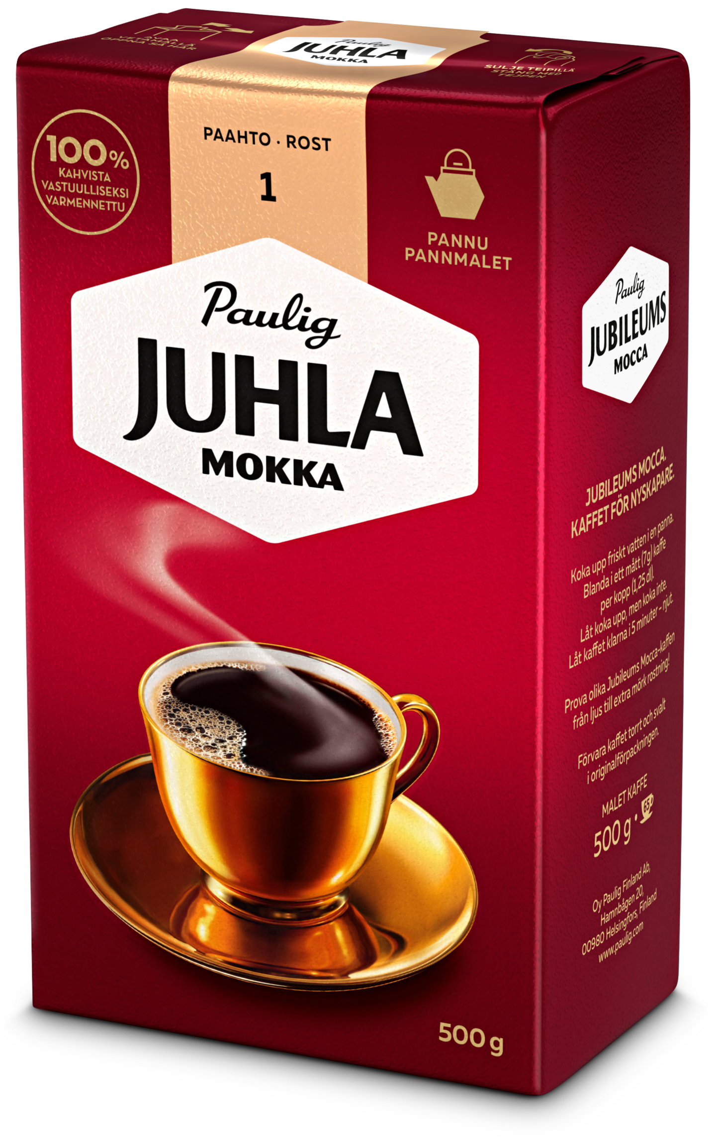 Juhla Mokka kahvi 500g pj PUOLILAVA
