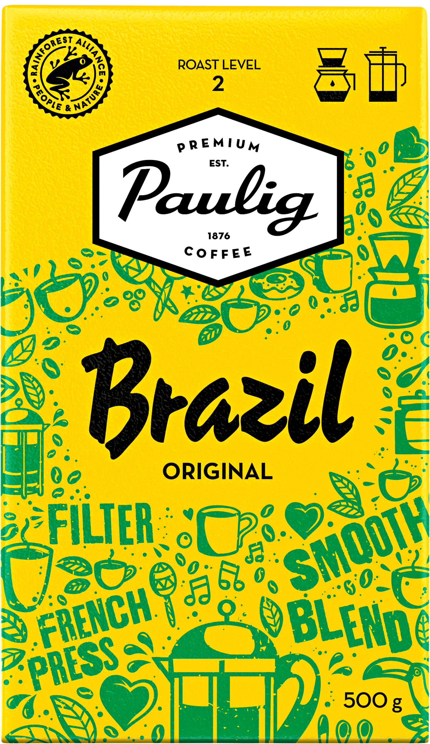 Brazil kahvi 500g sj RFA PUOLILAVA