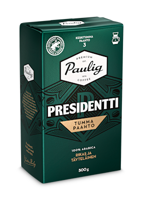 Presidentti Tumma Paahto kahvi 500g suodatinjauhettu RFA