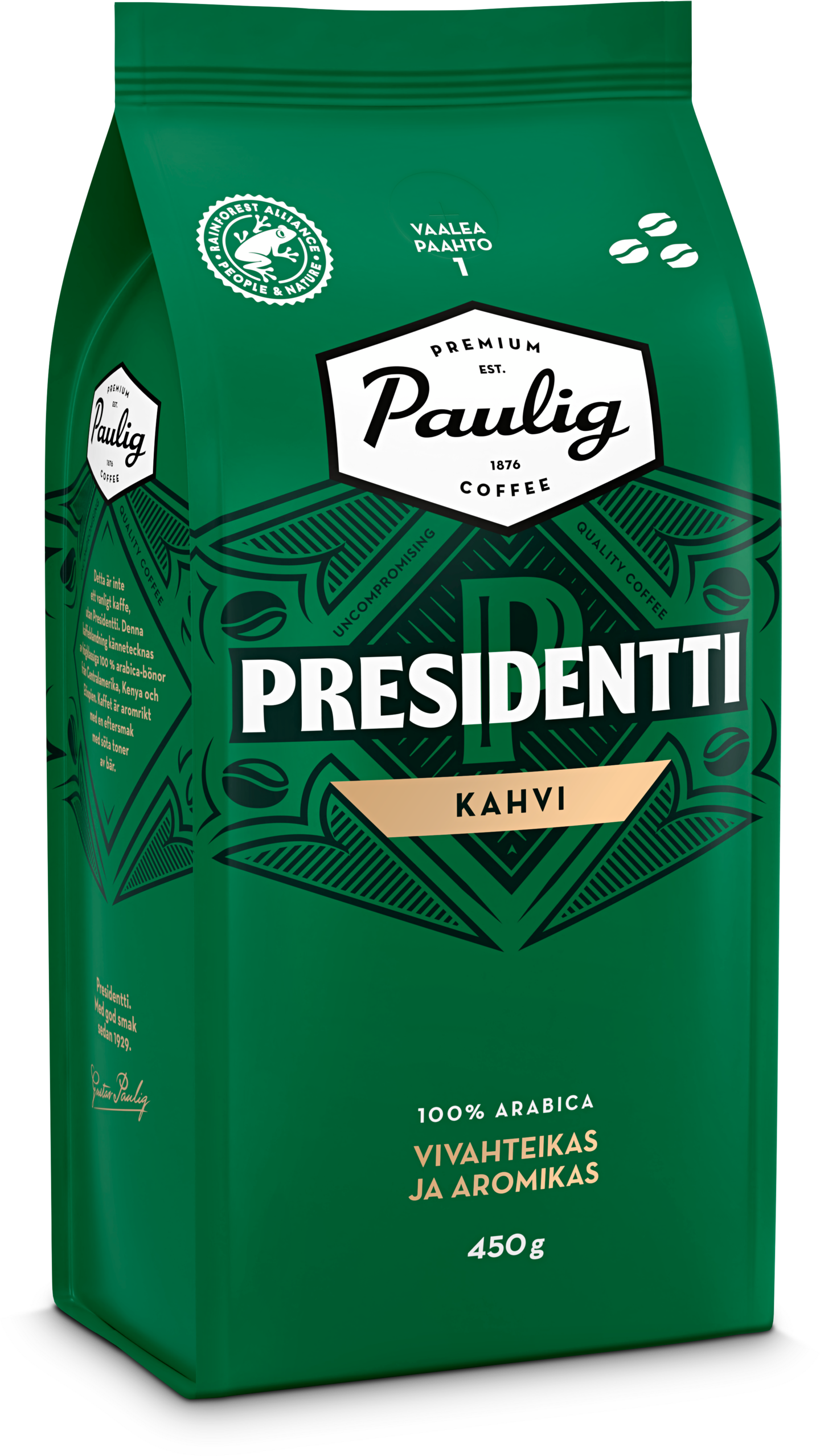 Presidentti kahvi 450g papu