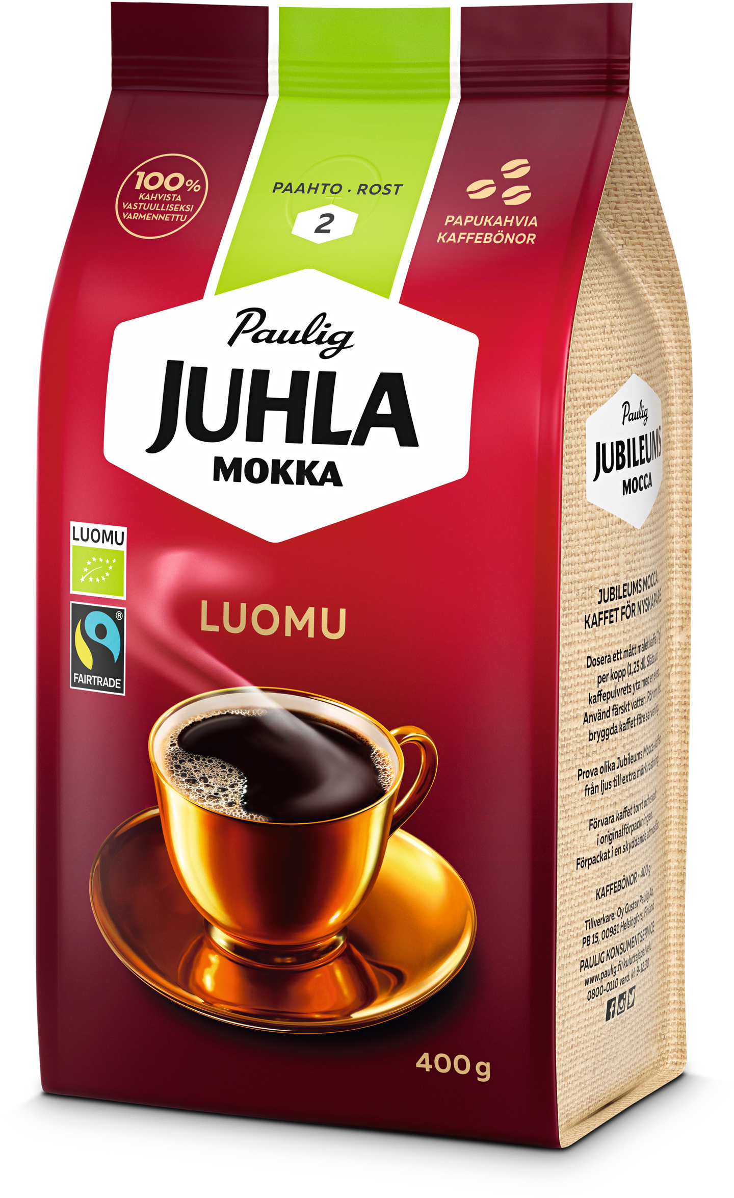 Juhla Mokka Kahvipapu 400g Luomu K Ruoka