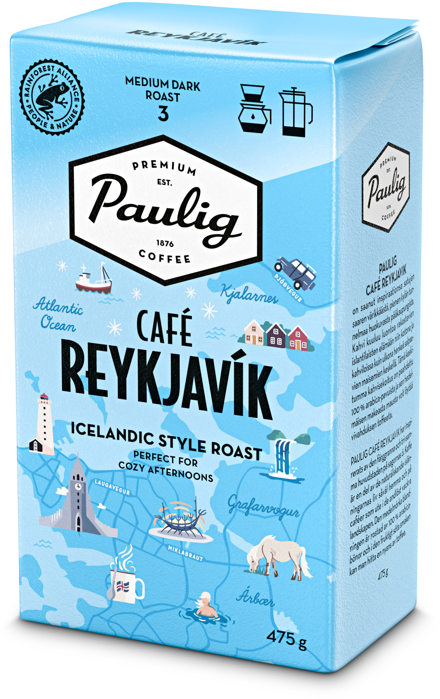 Paulig Café Reykjavik 475g suodatinkahvi RFA 1/4 LAVA
