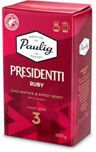 Presidentti Ruby 500g hienojauhettu kahvi RFA