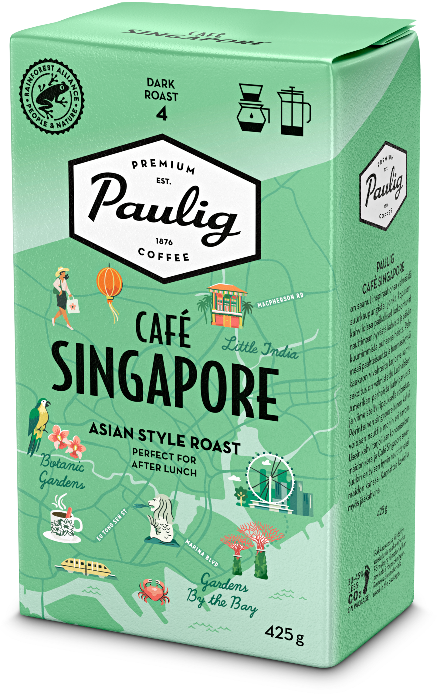 Paulig Cafe Singapore 425 g hienojauhettu kahvi RFA
