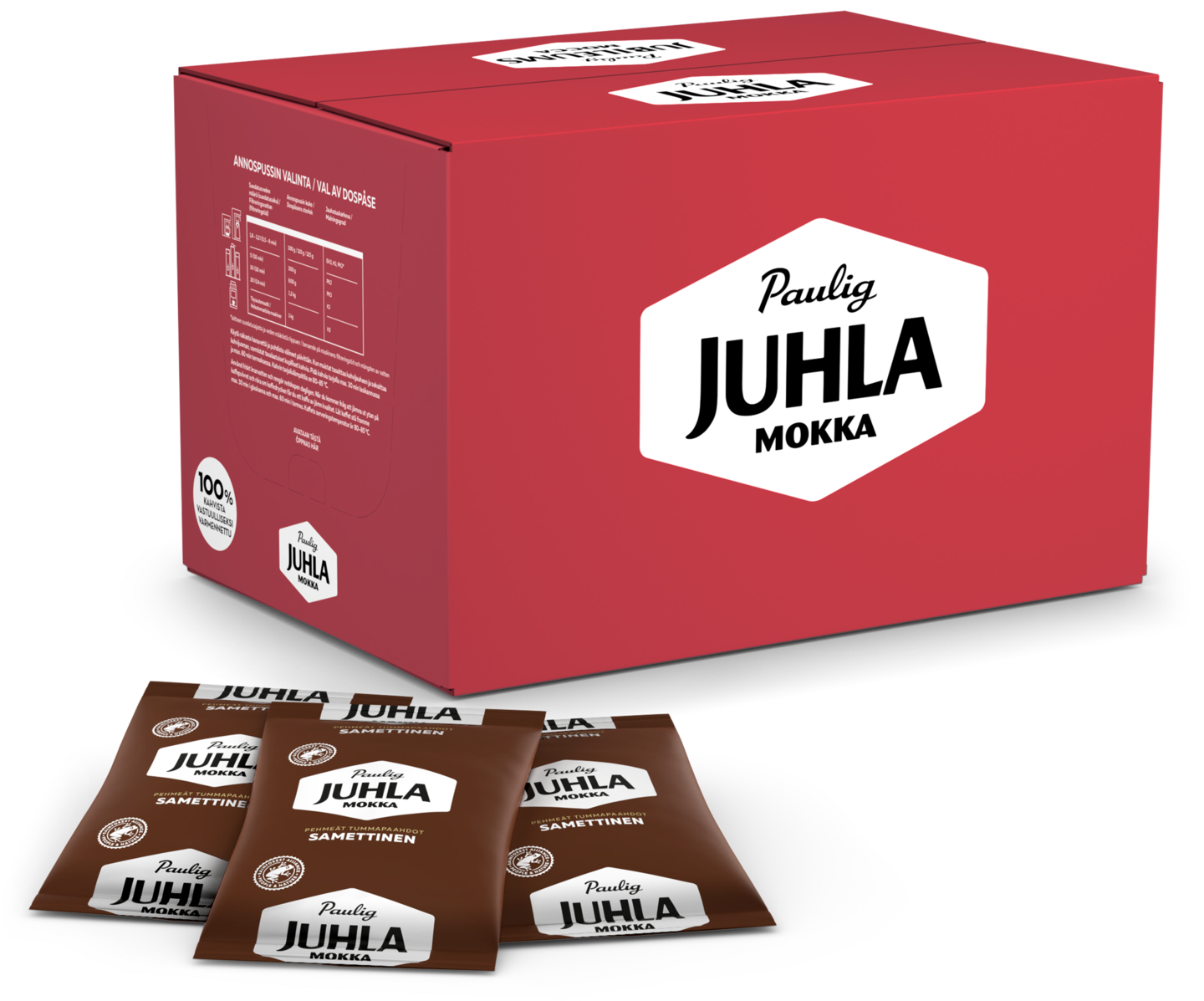 Juhla Mokka samettinen kahvi 44x100g hienojauhettu RFA