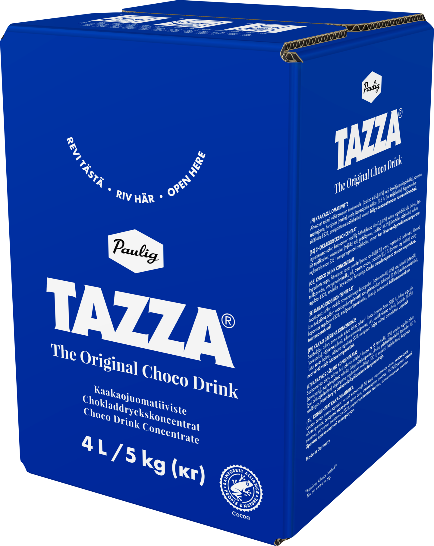 Tazza Hot Chocolate 4l RFA Kaakaojuomatiiviste HoReCa Tukku Kespro   6411301629908