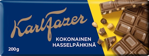 Karl Fazer kokonainen Hasselpähkinä maitosuklaalevy 200g