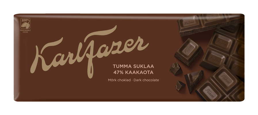 Karl Fazer Tumma Suklaa 47% suklaalevy 200g