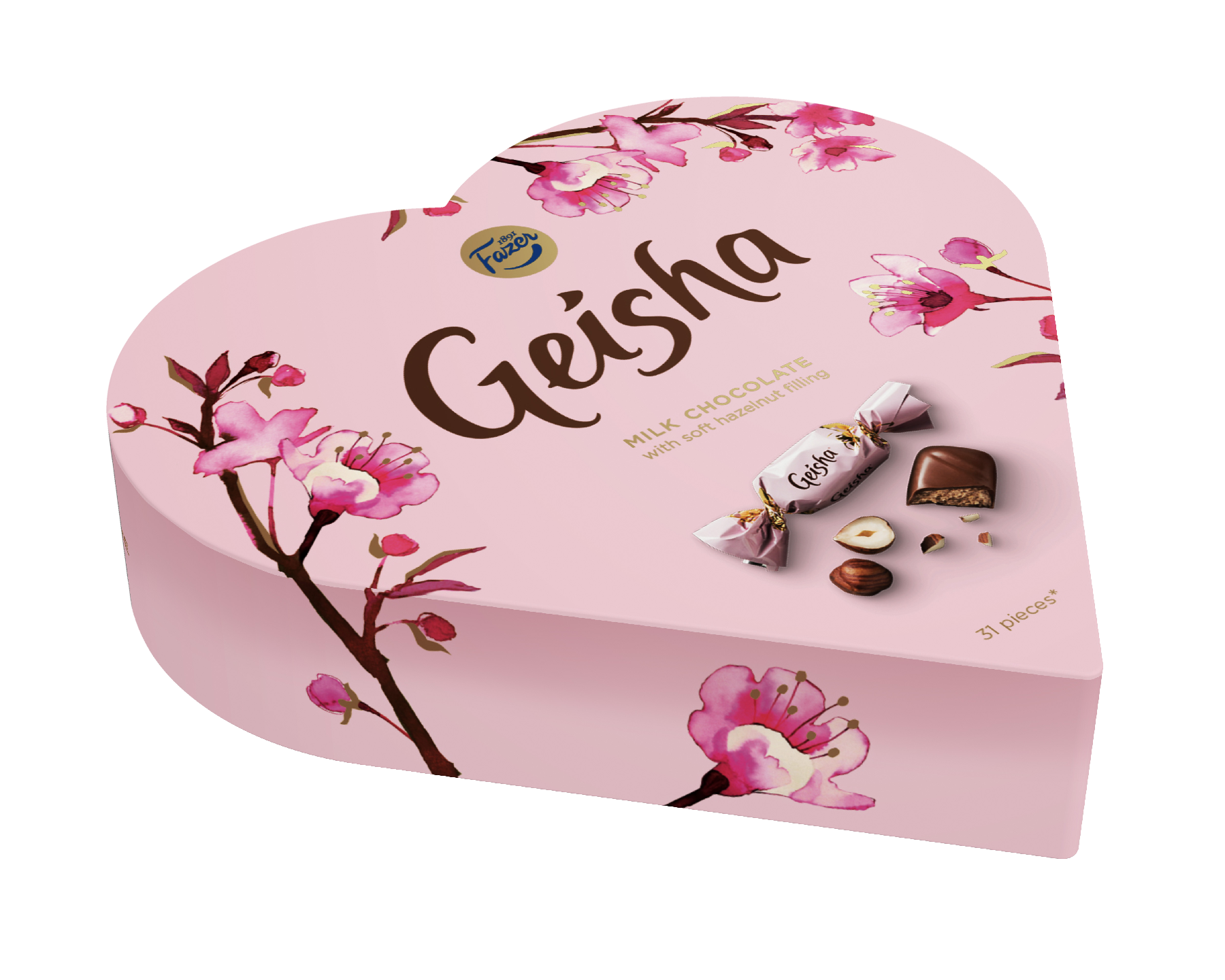 Geisha Sydän rasia 225g