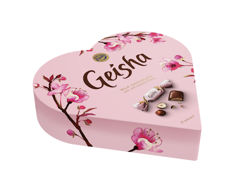 Geisha Sydän rasia 225g