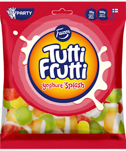 Fazer Tutti Frutti Yoghurt Splash karkkipussi 350g