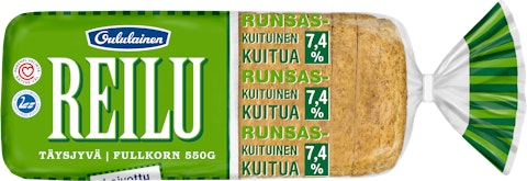 Oululainen Reilu Täysjyvä 550 g täysjyväleipä