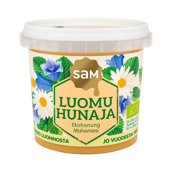 SAM Luomu hunaja kiteinen 450g