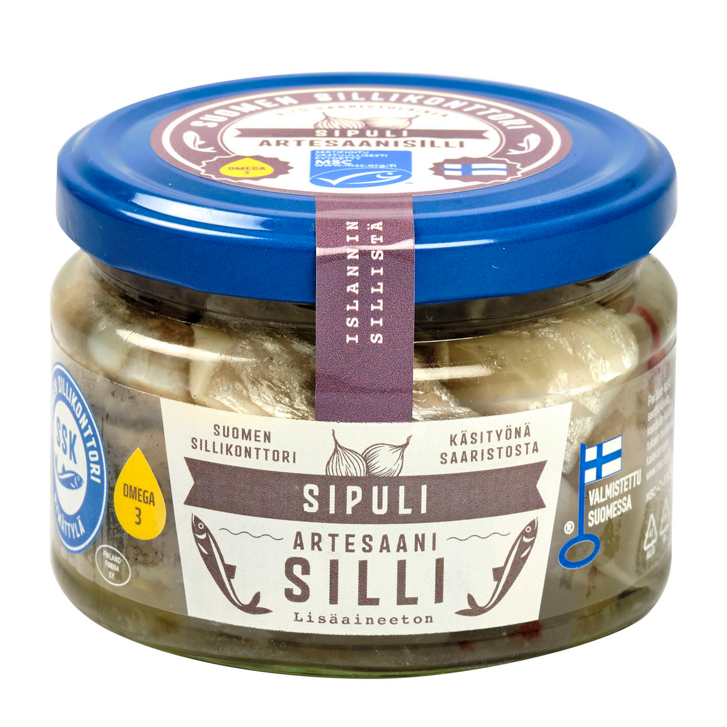 Suomen Sillikonttori sipulisilli 280g/140g MSC — HoReCa-tukku Kespro