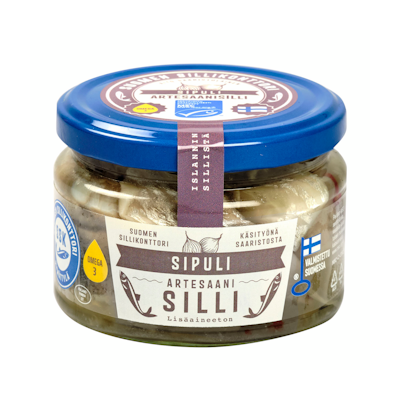 Suomen Sillikonttori sipuli Artesaani silli 280g/140g MSC