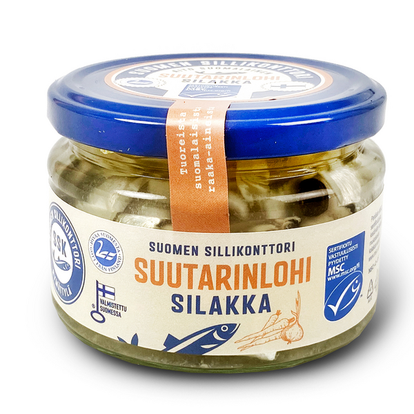 Suomen Sillikonttori suutarinlohi silakkarulla 280g/140g MSC — HoReCa-tukku  Kespro