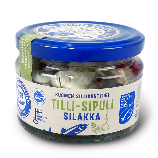 Suomen Sillikonttori tilli-sipuli silakkarulla 280g/140g MSC