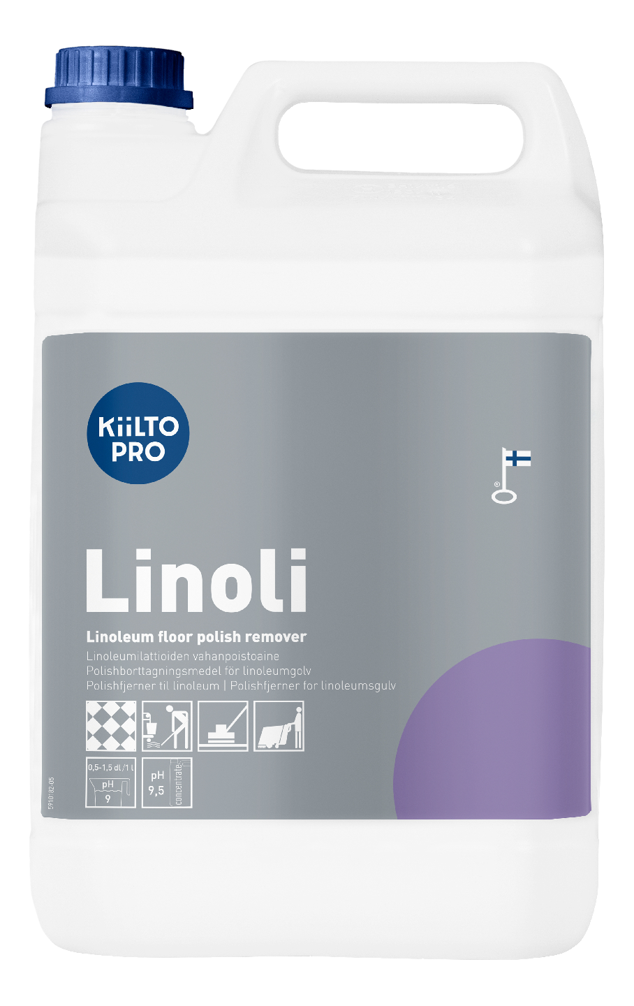 Kiilto Linoli 5l huuhteluvapaavahanpoistoaine linoleumilattioille