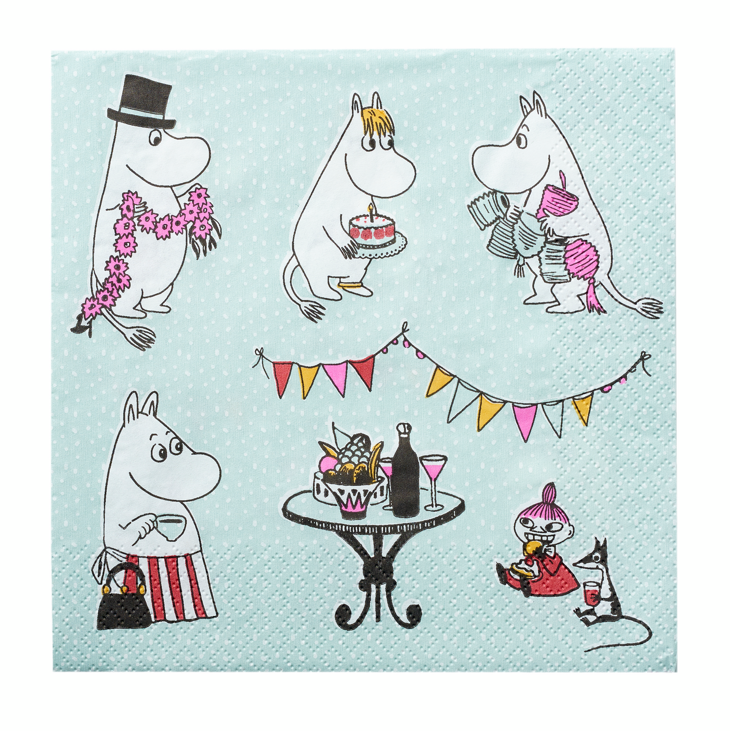 Moomin lautasliina 33cm 20kpl Kestit minttu