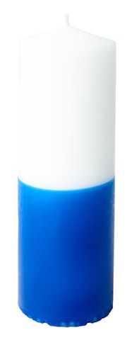 Havi pöytäkynttilä 6cmx18cm itsenäisyys sini-valkoinen 55h