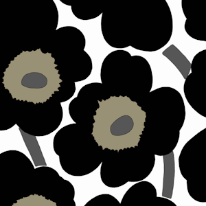 Marimekko lautasliina 33cm 20kpl Unikko mustavalkoinen