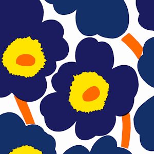 Marimekko lautasliina 33cm 20kpl Unikko sinikeltainen