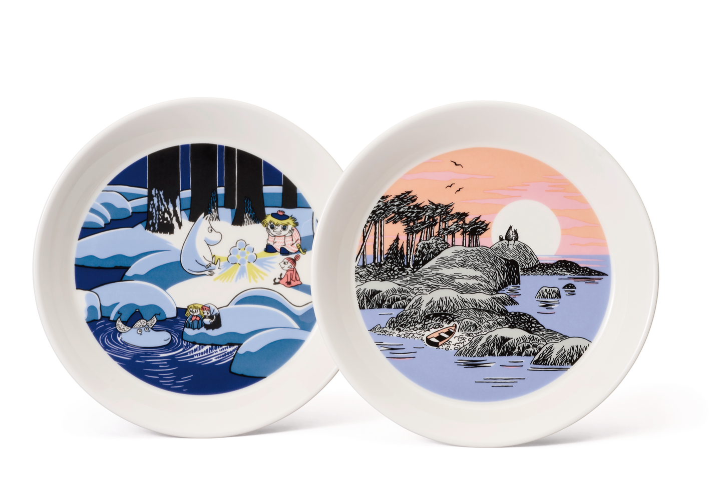 Arabia Muumi lautassetti 19 cm Lumilyhty & Muumi