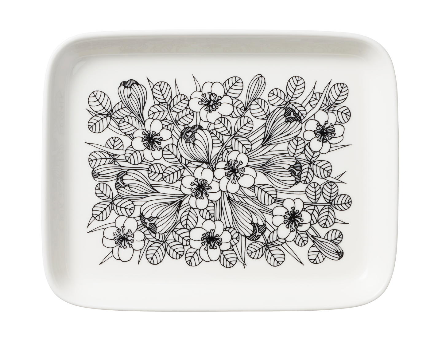 Arabia Krokus lautanen 15 x 19 cm musta