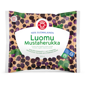 Pakkasmarja suomalainen luomu mustaherukka 200g pakaste