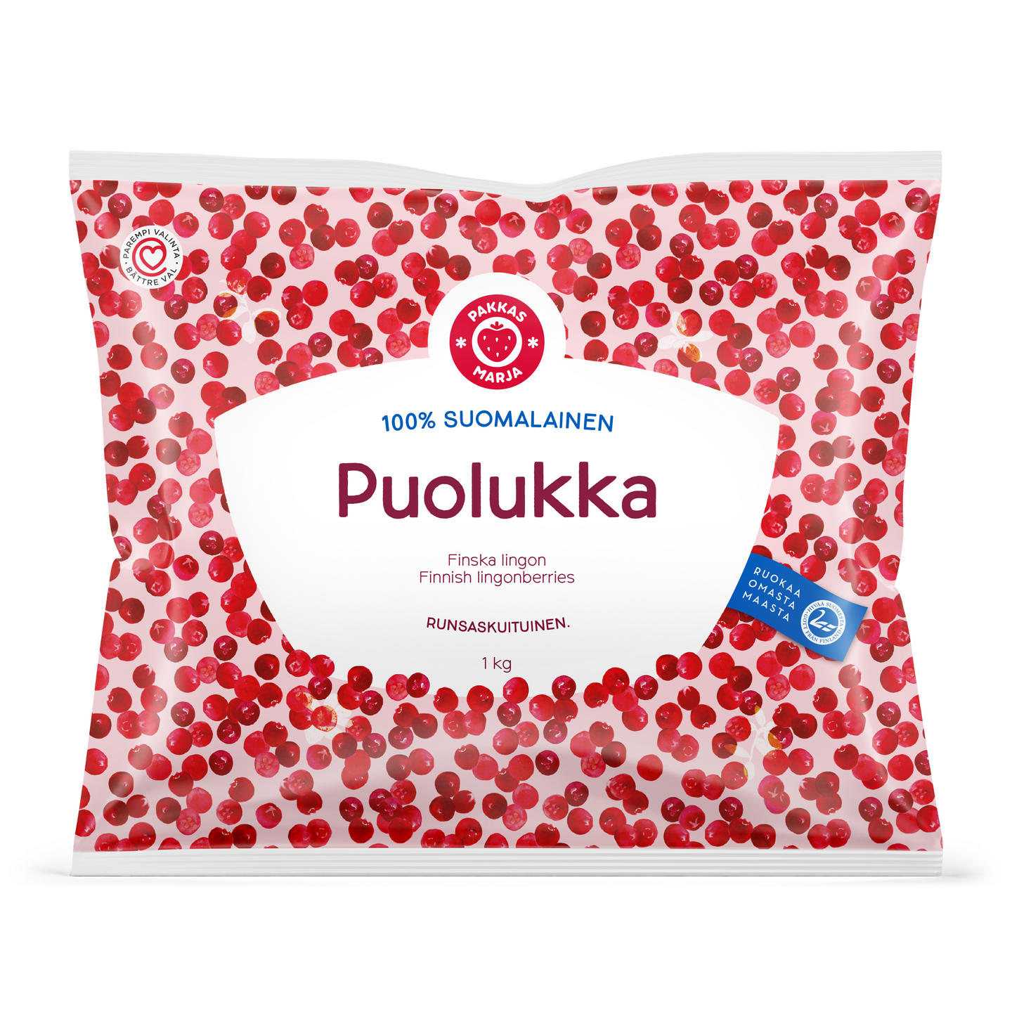 Pakkasmarja puolukka 1kg suomalainen