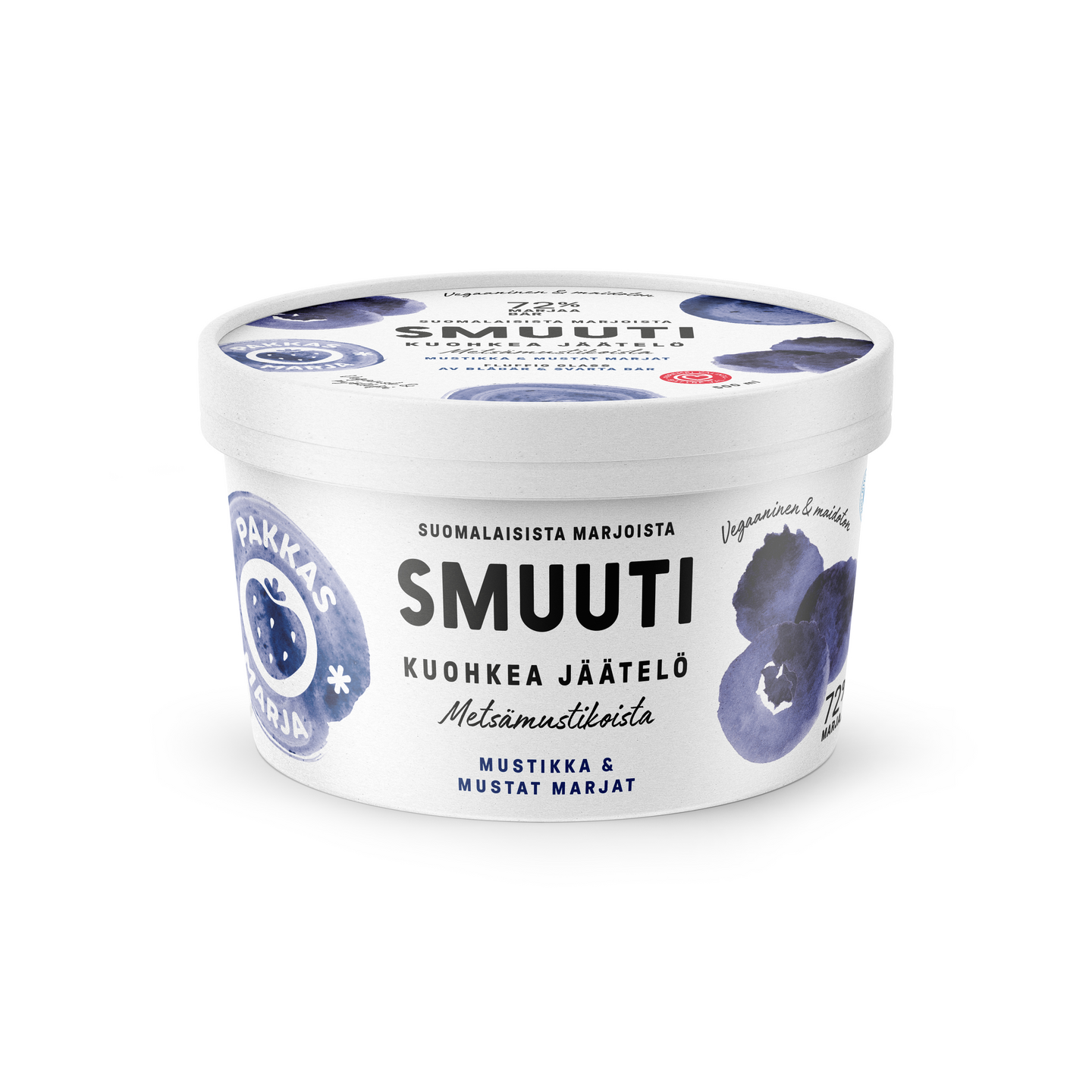 Pakkasmarja Smuuti jäätelö Mustikka & mustat marjat 500ml